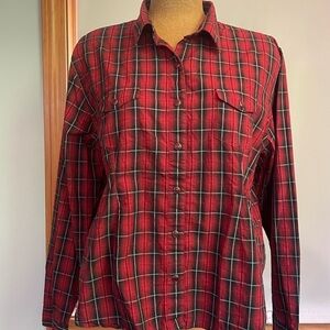 Panhandle Slim Red Plaid womens button down Shirt size XL